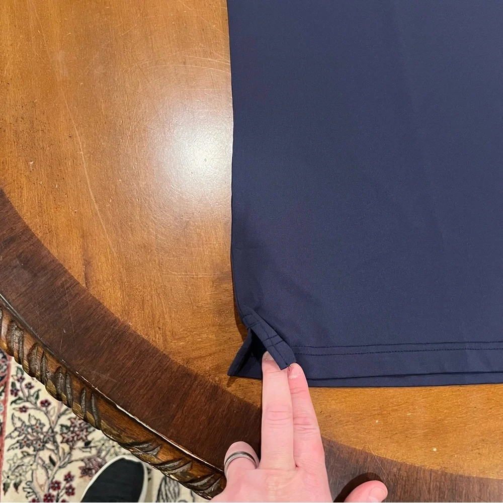 Mizzen + Main Men’s Versa Short-Sleeve Performance Polo Navy Large Trim Golf - Picture 10 of 16